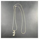 Sterling Silver Bear Pendant Necklace