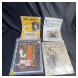 4 Early 1900s Sheet Music Booklets