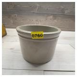 Stoneware Crock With Rounded Lip