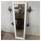 Rectangular White Framed Wall Mirror