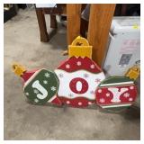Wooden JOY Christmas Ornament Yard Decor