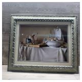 Framed Still Life Art Print with Tableware
