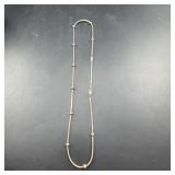 Sterling Silver Snake Chain Necklace With Beads