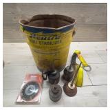 Neutra Fuel Stabilizer Pail With Oiling Cans Lot