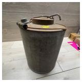 Large Metal Oil Can with Handle and Spout