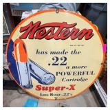 Western Super-X .22 Cartridge Tin Sign