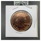 Franklin Design .999 Fine Copper Round, 1 Oz