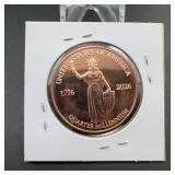 1776-2026 Quarter Millennium Copper Round