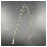 10k Gold Necklace With Bear Pendant