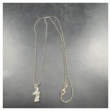 Tiffany & Co. 925 Silver Teddy Bear Necklace