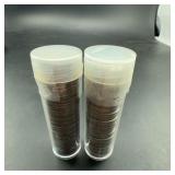 2 Rolls Jefferson Nickels 1946-1963 D