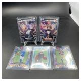 5 Rookie Football Cards Lot, Select & Optic