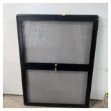 Black Framed Locking Display Case with Glass
