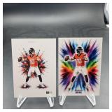Bo Nix Broncos Custom Blast Football Cards (2)