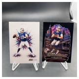 Two 2026 custom Josh Allen case hit football cards