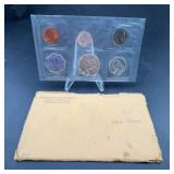 1962 Us Mint Philadelphia Proof Set With Envelope