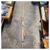 Wooden Longbow with Four Wooden Arrows