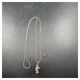 Sterling Silver Bear Pendant Necklace
