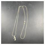 Sterling Silver Bear Pendant Necklace