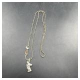 Sterling Silver Snoopy Pendant Necklace