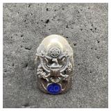 Sterling Silver Us Army 20 Year Service Lapel Pin