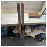 Wooden Skis with Metal Bindings