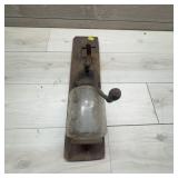Antique Glass Jar Hand Crank Butter Churn