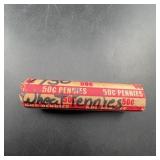 Roll of Wheat Pennies 1930s 50 Coins