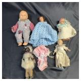 Assorted Dolls, Mixed Materials