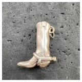 Sterling Silver Cowboy Boot Charm Pendant