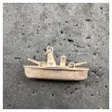 Sterling Silver Steamship Charm Pendant