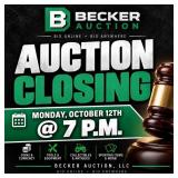Starts Closing Monday, October 12th @ 7 P.m.