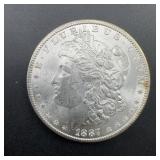 1887 Morgan Silver Dollar Coin