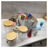 Kitchenware With Storage Jars & Glasses