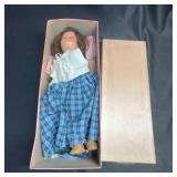Composition Doll With Extra Clothing In Box