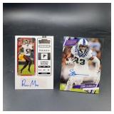 2 Rookie Football Auto Cards: Malone, Olonilua
