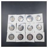 11 US Washington Quarters 1965-1968 Collection