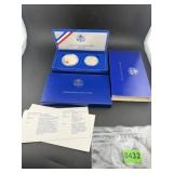1986 U.S. Liberty Silver Dollar & Clad Half Dollar