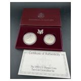 1992 U.S. Mint Olympic Silver Dollar & Clad Half D