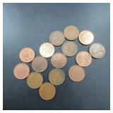 Canadian 1 Cent Coins, 1956-2007