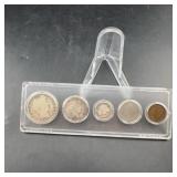 U.S. Barber Silver Coins & Indian Head Cent Set