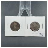 Two 90% Silver Quarters (1945 Canadian & Standing