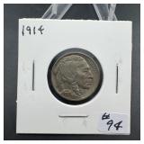 Uncirculated 1914 Buffalo Nickel - Beautiful coin!
