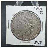 1881-O Morgan Silver Dollar