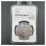 1904-O Morgan NGC MS63