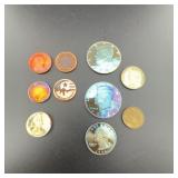 Toned U.S. Coins and Foreign Coins Lot