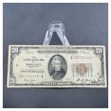 1929 $20 National Currency I00795660A