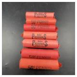 7 Rolls of 50ï¿½ U.S. Pennies in Tubular Wraps