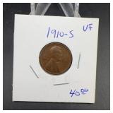 1910-S Lincoln Wheat Cent, Ungraded