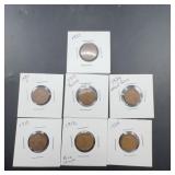 7 Lincoln Wheat Cents 1910-1937